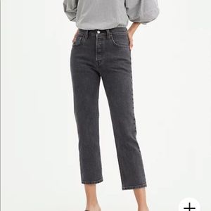 Levi’s 501 jeans. In washed black.